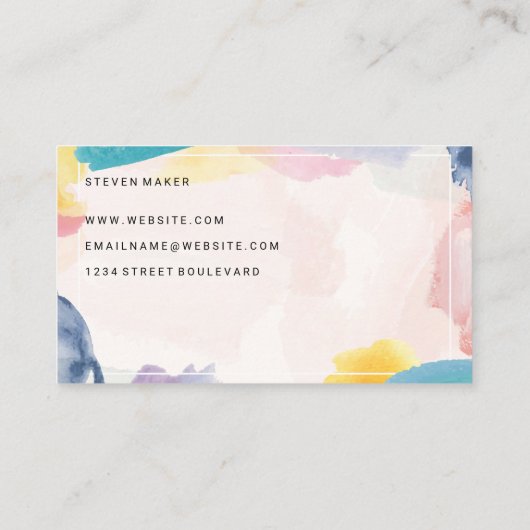 Watercolorrand Visitekaartje (Achterkant)