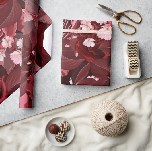 Watercolorrozen 35 cadeaupapier (Crafts)