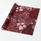 Watercolorrozen 35 cadeaupapier (Uitgerold)