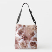 Watercolorrozen 3 crossbody tas (Achterkant)