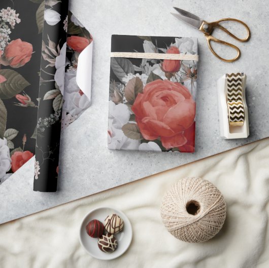 Watercolorrozen 7 cadeaupapier (Crafts)