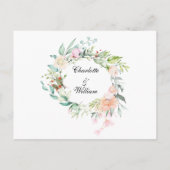 Watercolorrozen Bloemige Herinneringen Advieskaart Briefkaart (Achterkant)