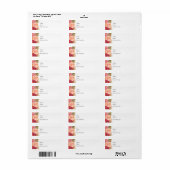 Watercolorrozen & Glitter Bruiloft Adreslabel Etiket (Full Sheet)