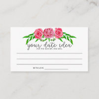 Watercolorrozen Ideeen voor date night \ Date jar