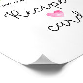 Watercolorrozen laten uw receptkaart hier poster (Hoek)