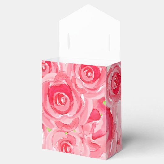 Watercolorrozen Tent Stijl Bedankdoosjes (Geopend)