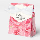 Watercolorrozen Tent Stijl Bedankdoosjes (Voorkant Zijde)