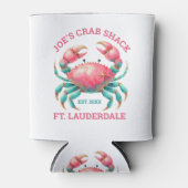 Watercolors Colorful Crab Illustration Custom Text Blikjeskoeler (Voorkant)