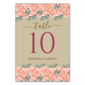 watercolors Florals Modern Botanical Wedding Kaart (Achterkant)