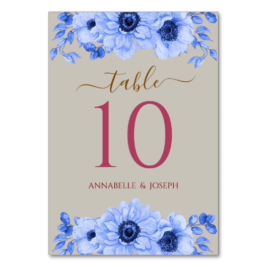 watercolors Florals Modern Botanical Wedding Kaart (Voorkant)