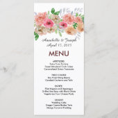 watercolors Florals Modern Botanical Wedding Menu (Voorkant)