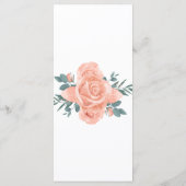 watercolors Florals Modern Botanical Wedding Menu (Achterkant)
