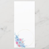 watercolors Florals Modern Botanical Wedding Menu (Achterkant)