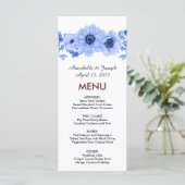 watercolors Florals Modern Botanical Wedding Menu (Staand voorkant)