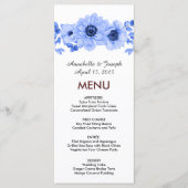watercolors Florals Modern Botanical Wedding Menu (Voorkant)