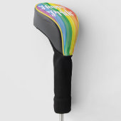 Watercolors Happy Pride Regenboog Golfheadcover (Schuin)