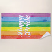 Watercolors Happy Pride Regenboog Strandlaken (Voorkant)