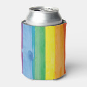 Watercolors Pride Regenboog Blikjeskoeler (Blikje Voorkant)