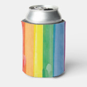 Watercolors Pride Regenboog Blikjeskoeler (Blikje Achterkant)