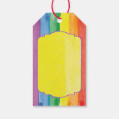 Watercolors Pride Regenboog Cadeaulabel (Achterkant)