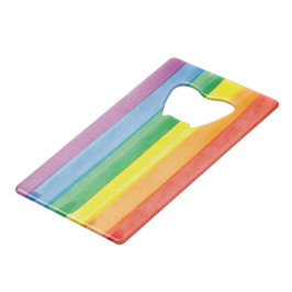 Watercolors Pride Regenboog Creditkaart Flessenopener