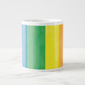 Watercolors Pride Regenboog Grote Koffiekop (Voorkant)