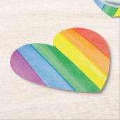 Watercolors Pride Regenboog Kartonnen Onderzetters (Gekanteld)