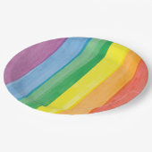 Watercolors Pride Regenboog Papieren Bordje (Gekanteld)