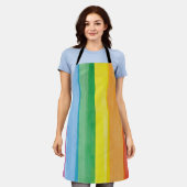 Watercolors Pride Regenboog Schort (Gedragen)