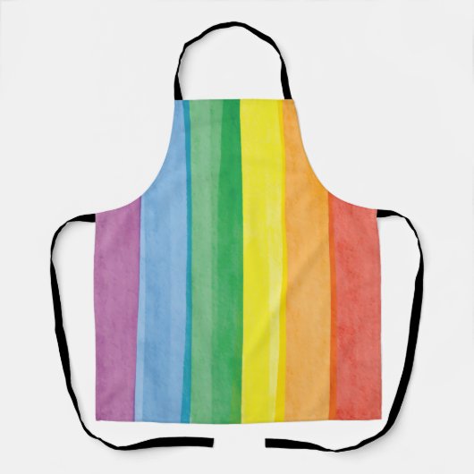 Watercolors Pride Regenboog Schort (Voorkant)
