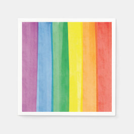 Watercolors Pride Regenboog Servet
