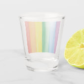 Watercolors Pride Regenboog Shot Glas (Achterkant)