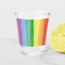 Watercolors Pride Regenboog Shot Glas