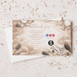 Watercolorsalon Schoonheid Branding Bedankkaart