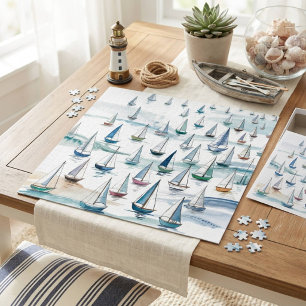 Watercolorschepen op zee Nautilus Legpuzzel