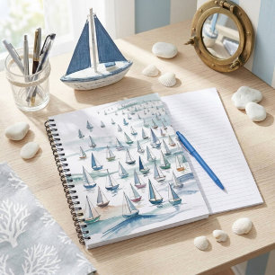 Watercolorschepen op zee Nautilus Notitieboek