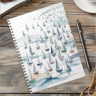 Watercolorschepen op zee Nautilus Notitieboek