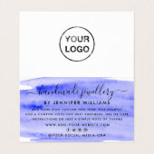 Watercolorscript, Logo/Afbeelding Bedankkaart Visitekaartje (Binnenkant ongevouwen)