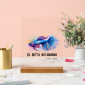 Watercolorserie: Betta Vis Acryl Bord (Huwelijk)