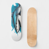 Watercolorserie: Haai Persoonlijk Skateboard (Voorkant)