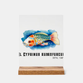 Watercolorserie: Koi Vissen Acryl Bord