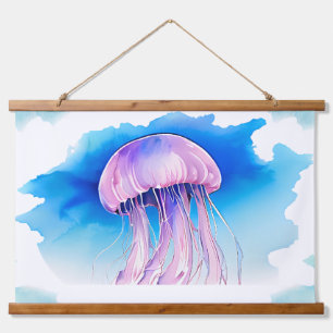 Watercolorserie: Kwallen Hangend Wandkleed