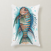 Watercolorserie: Lionfish Accent Kussen (Voorkant(Verticaal))