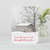 watercolorsneeuwscène kerstkaart (Staand voorkant)