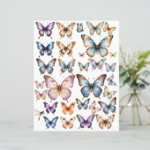 WatercolorVlinder set voor fussy cut (Staand voorkant)