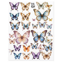 WatercolorVlinder set voor fussy cut