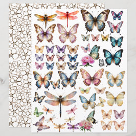 WatercolorVlinder set voor fussy cut
