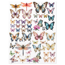 WatercolorVlinder set voor fussy cut