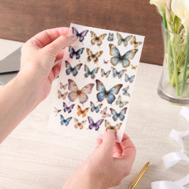 WatercolorVlinder set voor fussy cut Vellum Uitnodigingen