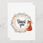 Watercolorvos Delicate Krans Bedankkaart (Voorkant / Achterkant)